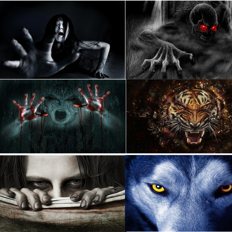 3D car rear windshield sticker waterproof single-sided 130*70cm scary rear window sticker funny devil devil sticker