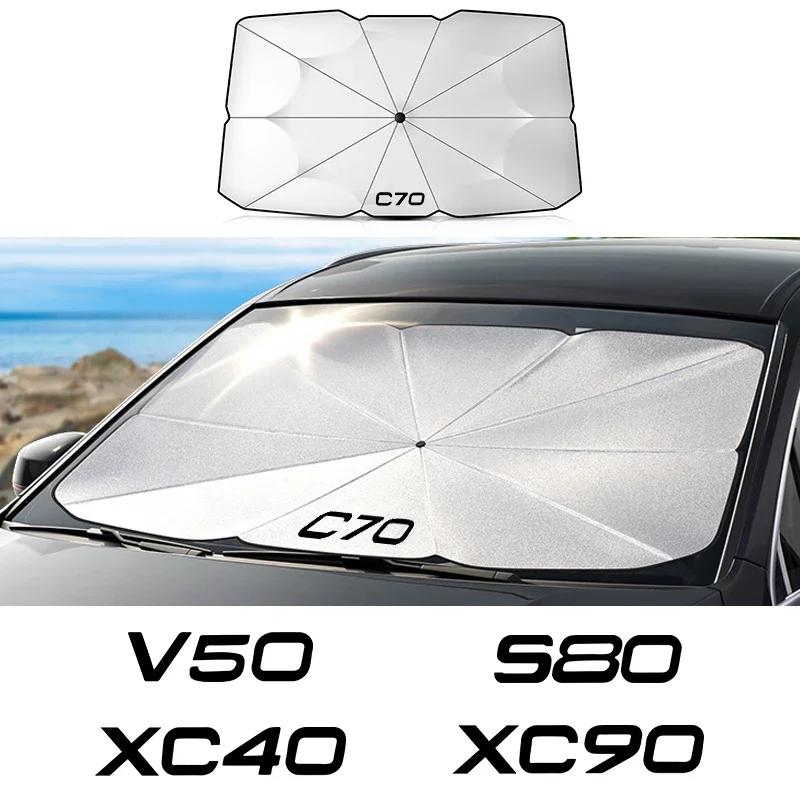 Car Sunshade Front Windshield Foldable Car Sunshade for XC90 XC60 C30 T6 S60 C70 XC40 V40 XC70 V60V50 S80 S40 AWD V90 S90