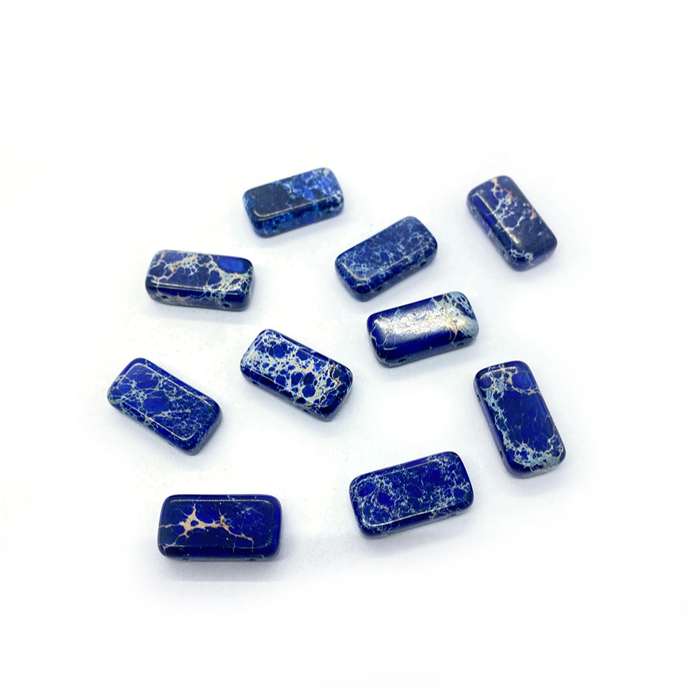 Natural Stone Beads Emperor Stone Rectangle Double Hole Braclets for Women Beads for Charm Jewelry Making Necklace Accessories