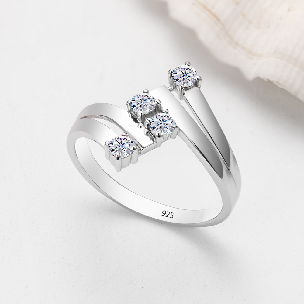 Szjinao Pure Silver Moissanite Rings For Women White Gold Plated Wedding Engagement Jewelry Trending Hot Product Certificate New