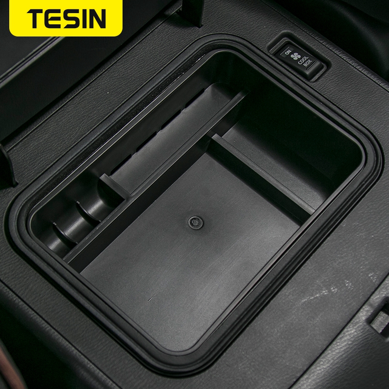 TESIN Car Inner Armrest Storage Box Cover for Nissan Patrol Y62 2017+ Interior Parts Car Accessories