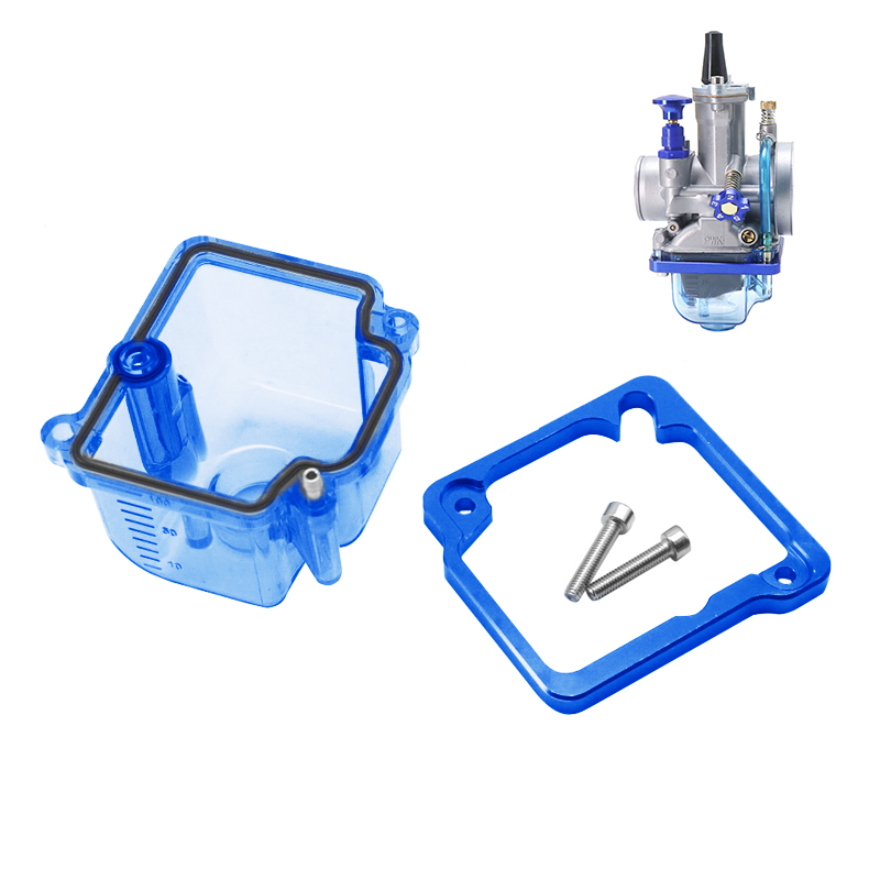 ZSDTRP For PWK 21 24 26 28 30 32 34mm Motorcycle Carburetor Float Chamber Clear Bottom Float Bowl Oil Cup Detachable Bottom