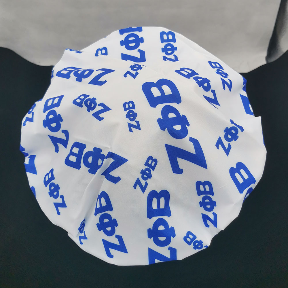 Greek Sorority Custom Logo Letter Silk Hair Bonnets Shower Cap