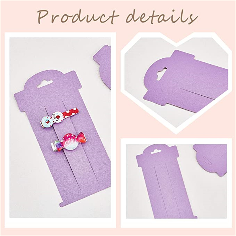 20pcs Hair Clip Display Card Bow Pin Holder Paperboard Cardboard For Jewelry Gift Packaging Organizer Small Businesses Supplies