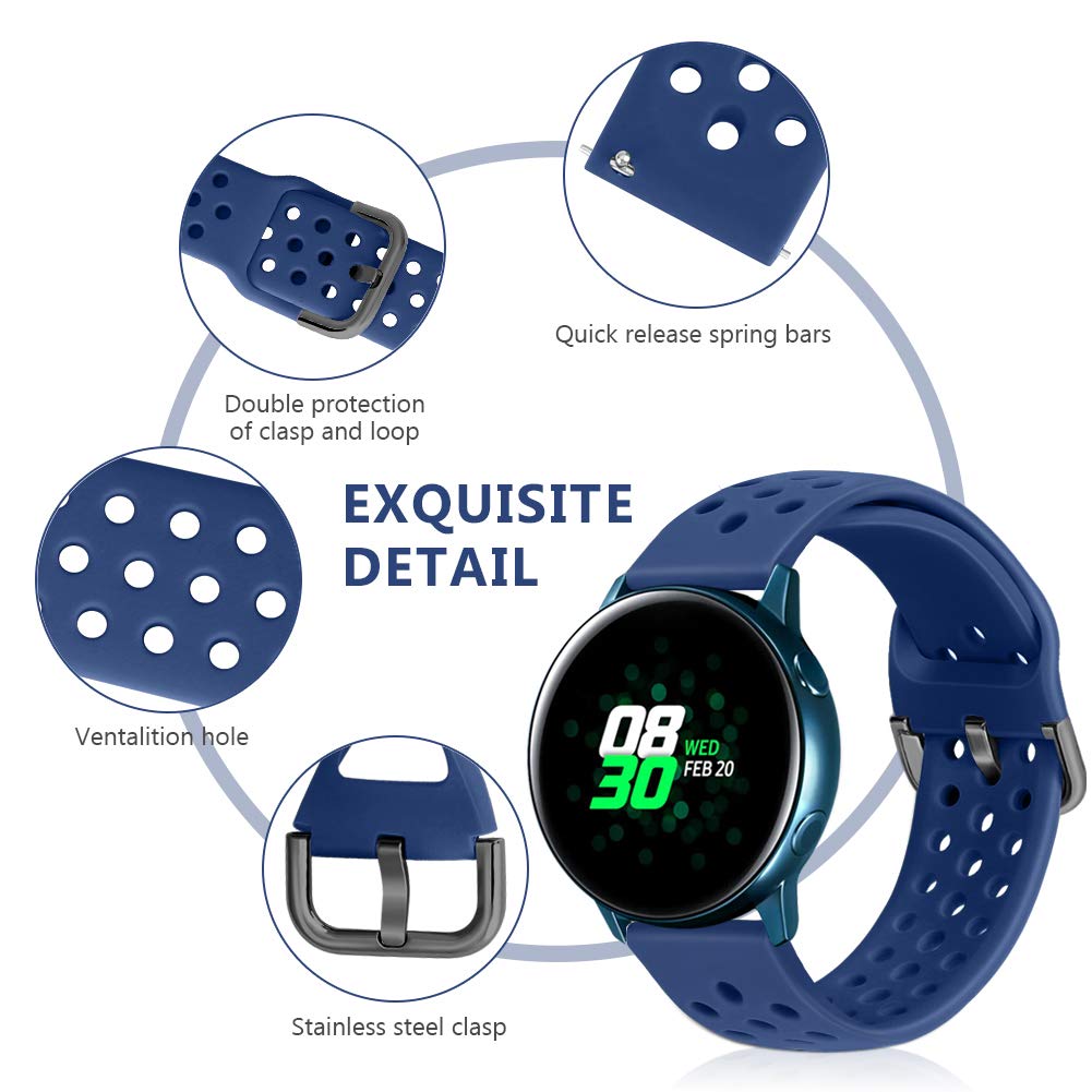 20mm 22mm Watch Band For Samsung Galaxy Watch 3 4 5 6 40mm 44mm Active 2 S3 Bracelet Huawei Watch GT2 GT2e Amazfit Bip GTS Strap
