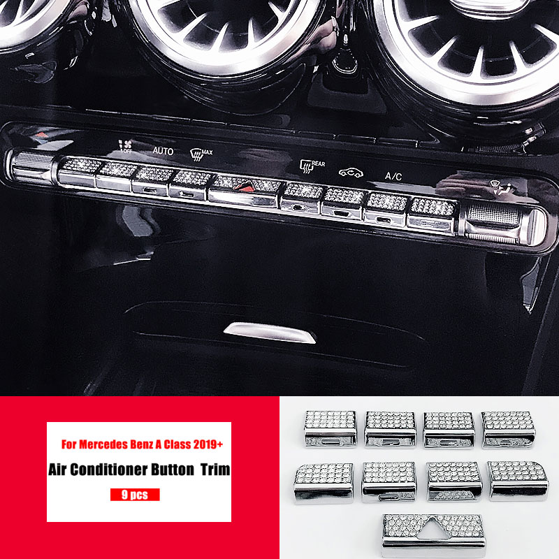 For Mercedes Benz A Class W177 2018 2019 2020 2021 A180 A200 A220 A250 A35 AMG Center Console Trim Diamond Cover Crystal Sticke
