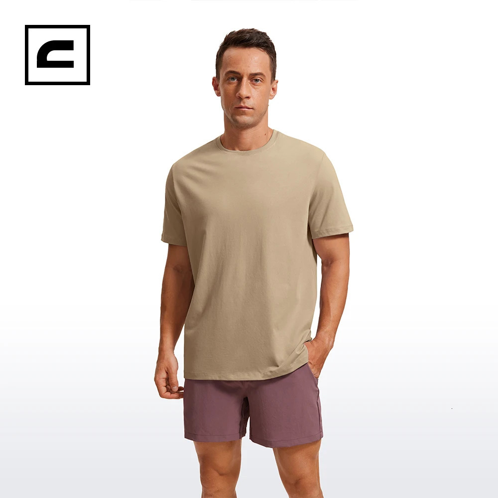 CRZ YOGA Mens Athletic TShirts Short Sleeve Comfy Tee Shirts Quick Dry Workout Running Gym Tops 240620