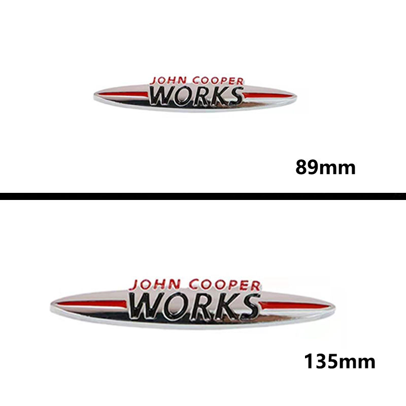 Car Front Grille Badge Emblem Sticker For Mini Cooper S JCW F54 F55 F56 F60 R50 R55 R56 R53 Chrome Metal Mini JCW LOGO Sticker