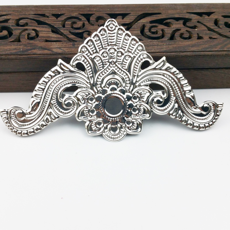 5pcs 56x104mm Filigree Triangle Wraps Metal Charms For Embellishment Scrapbook DIY Jewelry Craft