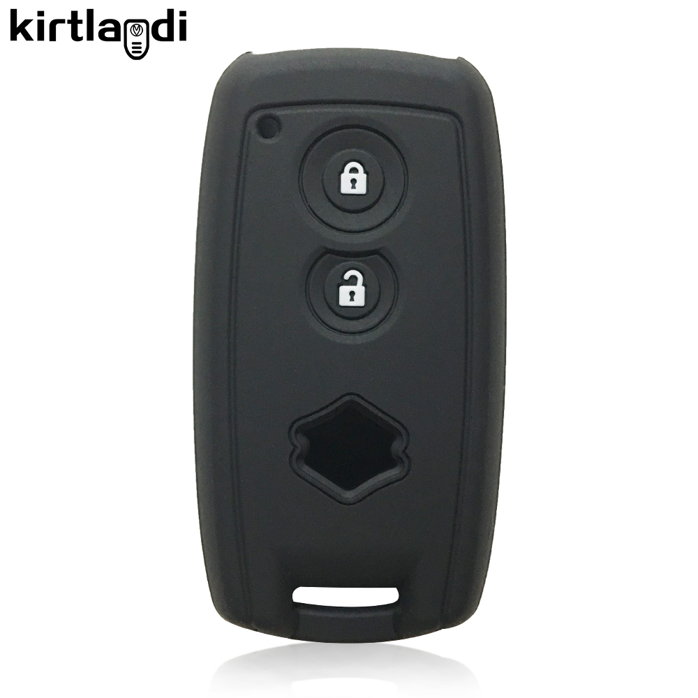 Kirtlandi Silicone Car Key Case Cover for Suzuki SX4 Swift 2007 2009 Grand Vitara Scorss XL-7 Keychain Holder Fob Skin Protector