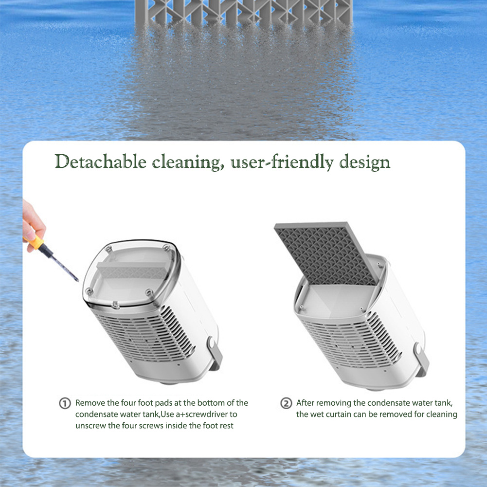 Portable Mini Conditioning USB Cooler Humidifier Water Cooled Air Cooling Fan with Light For Office Room