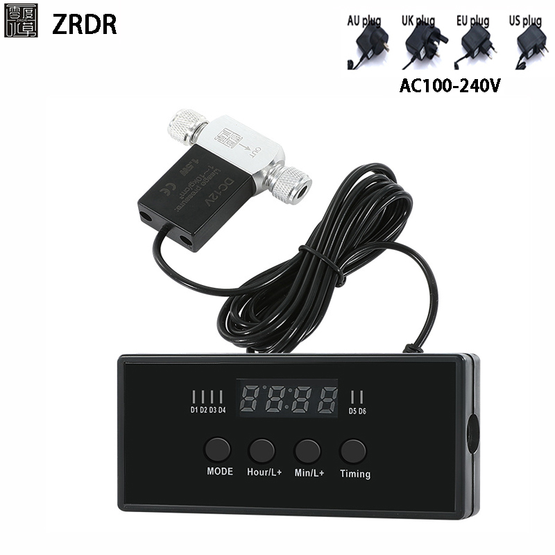 Aquarium CO2 motor valve digital display timing switch display fish tank CO2 generator/pressure reducing valve equipment control