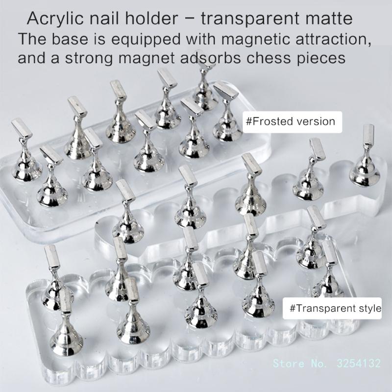 Portable Acrylic Nail Tips Holder Training Stand for Nail Art Practice and Display