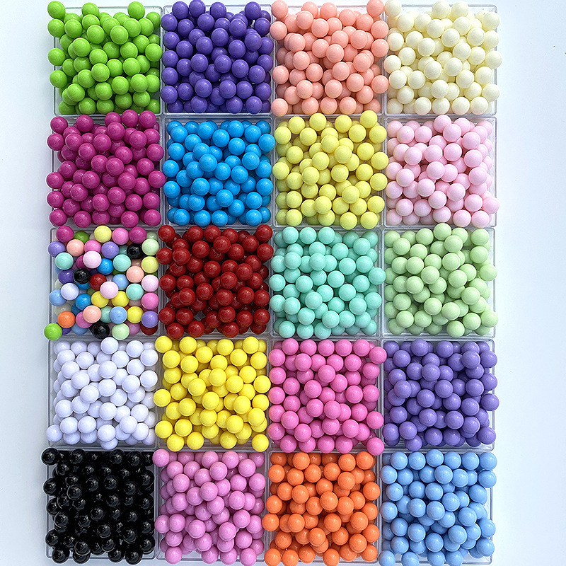 New Colorful Solid Acrylic Round Beads without Hole DIY Jewelry Accessories Gumball Plastic Lucite Beads 6mm 8mm 10mm 12mm 14mm