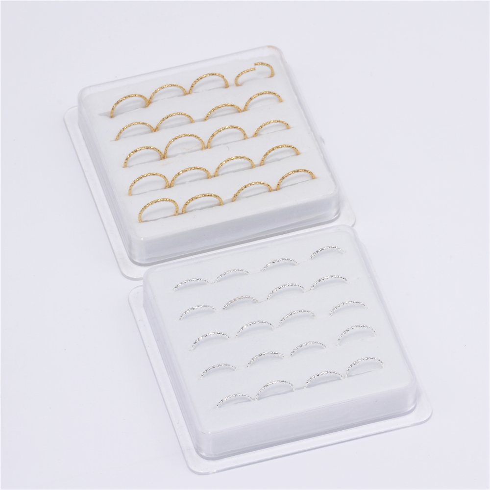 20Pcs Twisted Nose Rings for Women Men Nostril Septum Body Piercing Jewelry 10MM Thin Nose Hoop Ring Soft Adjustable