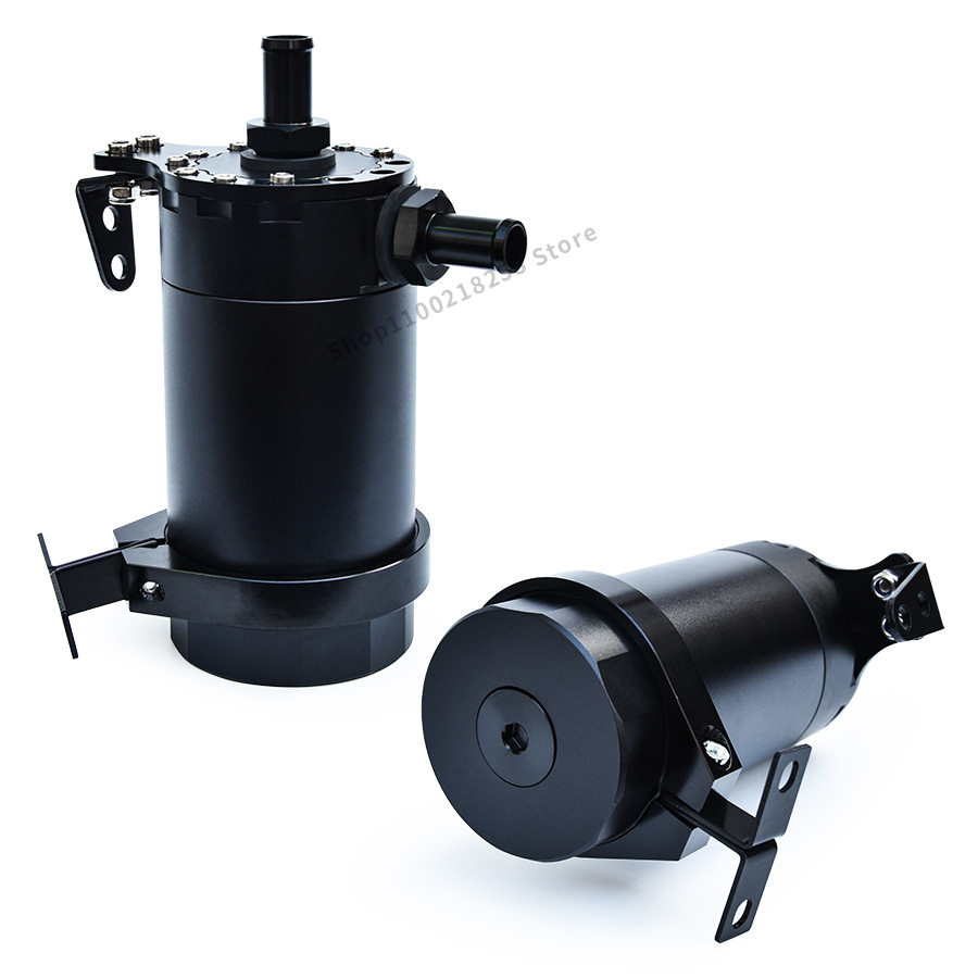 JDM Universal Baffled Aluminum Oil Catch Can Resevoir Tank Kit Oil tank Car Accessories