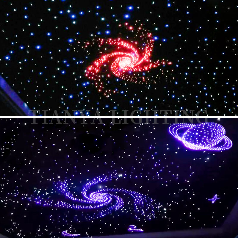 50W Twinkle Starry Sky Light Fiber Optic Light Source With Dmx512 Control Rf Remote Controller Star Ceiling Decoration
