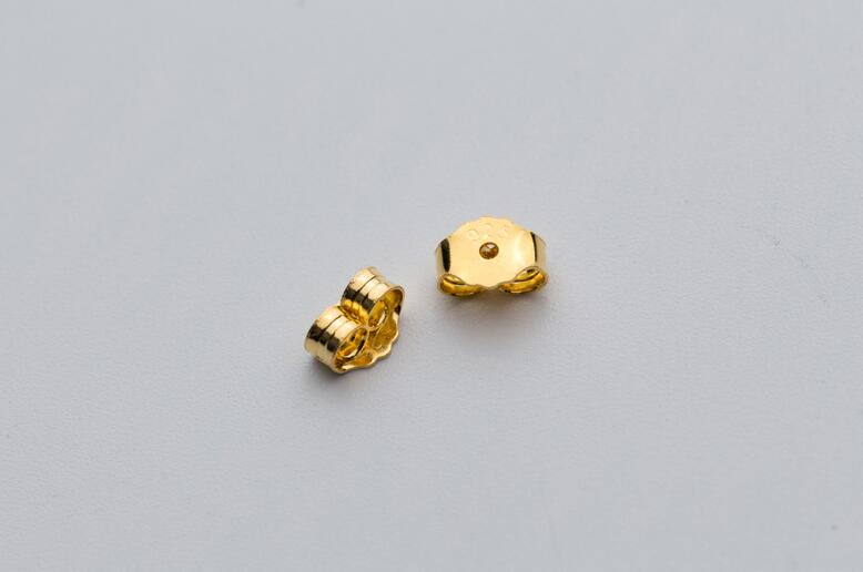10pcs/lot 100% 925 Sterling Silver Earring Back Gold Rose Gold 4 5mm Butterfly Earring Stopper Findings for DIY Jewelry Findings