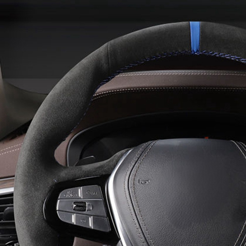 DIY Customized Non-Slip Black Suede Car Steering Wheel Cover For BMW G20 G21 G30 G31 G32 X3 G01 X4 G02 X5 G05 X7 G07 Z4 G29