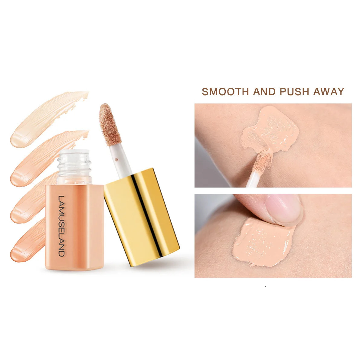 Wheat Tone Liquid Concealer Oil Control Invisible Full Coverage Pores Dark Circles Ivory Foundation Cream Makeup 240621