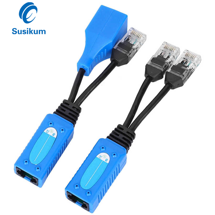 CCTV POE Combiner Splitter Two Cameras Use One Network uPOE Cable Injector Adapter Cable For IP Camera