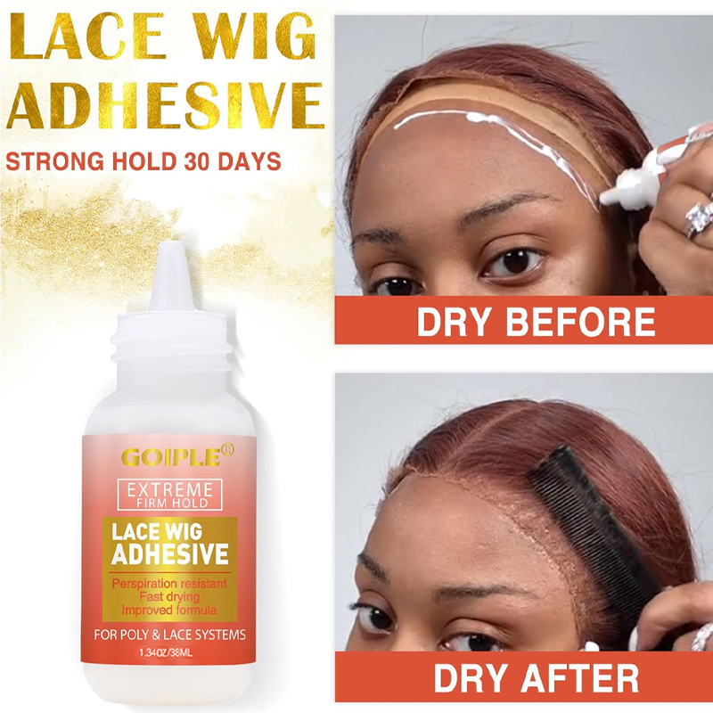 GOIPLE Lace Wig Glue Extreme Firm Hold Bonding Adhesive for Poly and Lace Systems Hair Styling Product