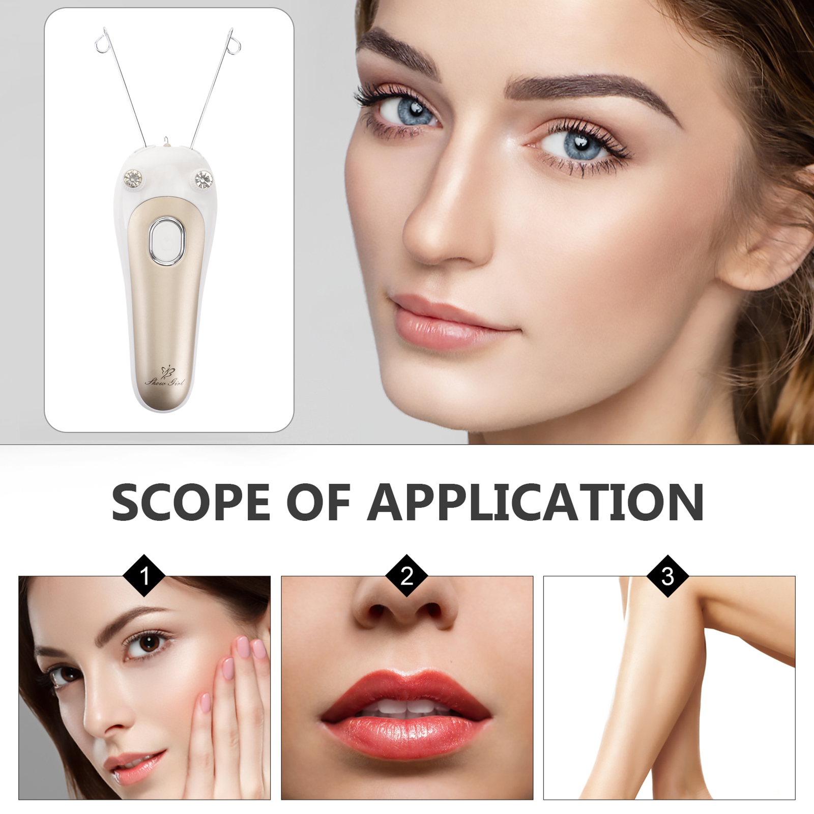 Womens Razors for Shaving Face Electric Facial Hair Removal Remover Epilator Tool Miss