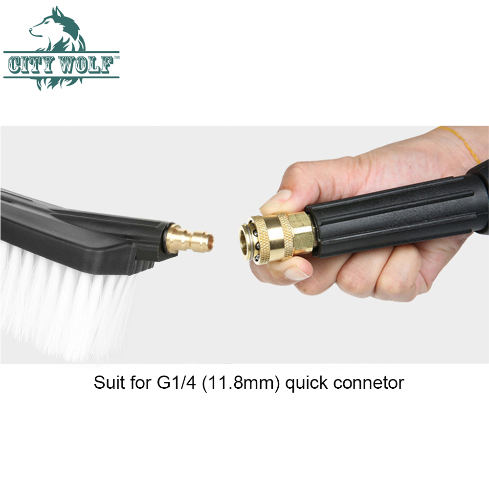 Car washer G1/4 quick connect fix brush high pressure washer accessories window door cleaning tool city wolf