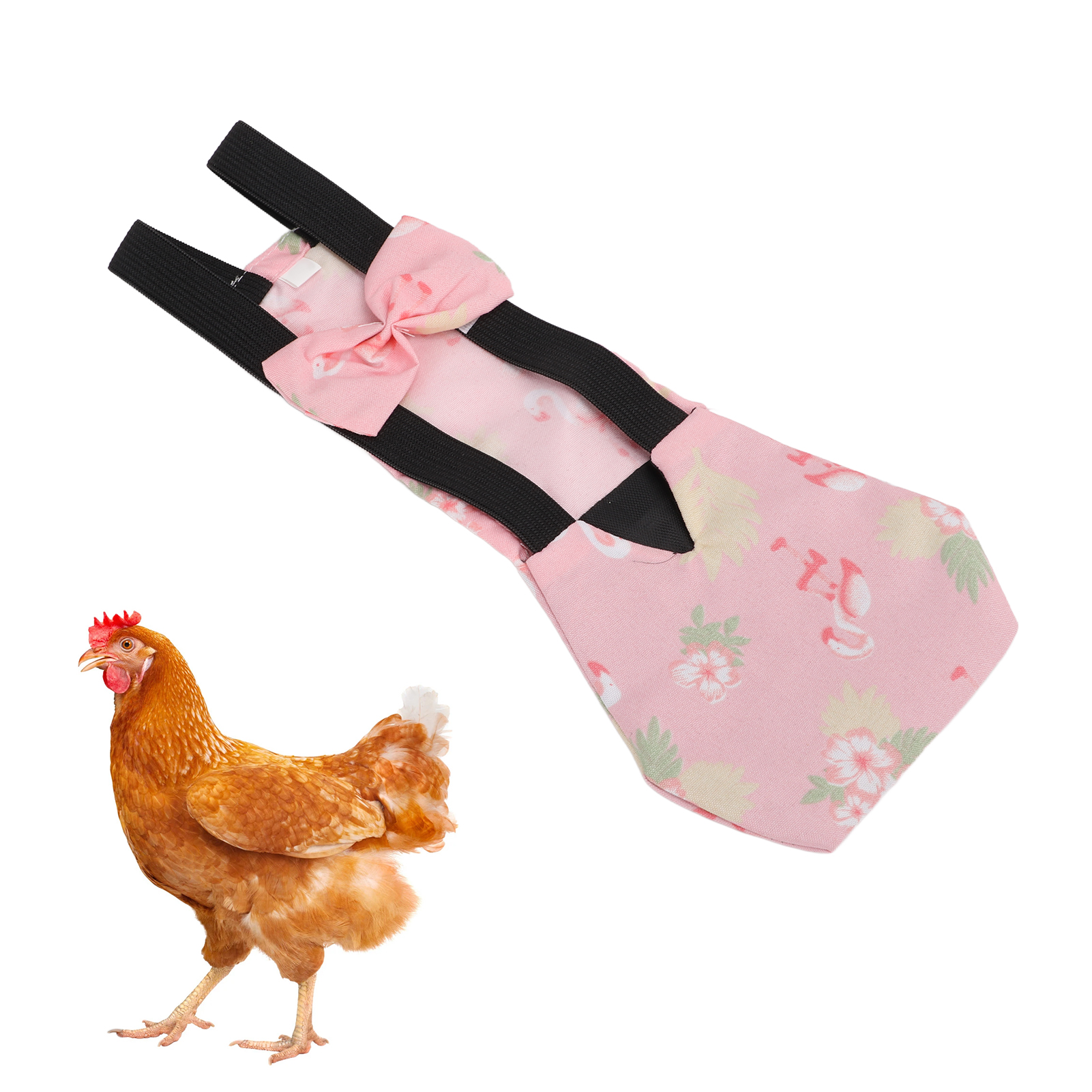 Pet Supplies Duck Diapers Goose Flight Suits Washable Breathable Nappy With Elastic Band Bowknot Design Cute Chicken Diapers