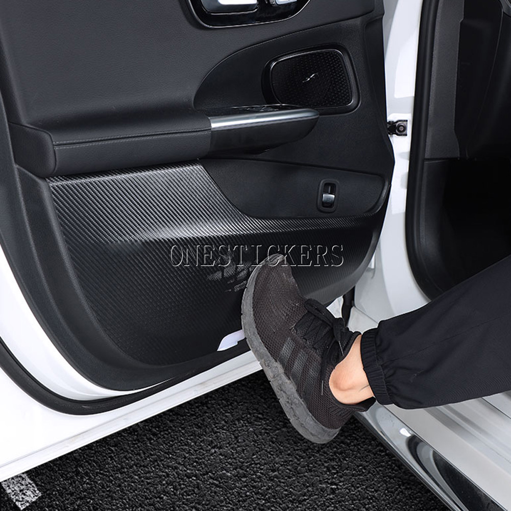 For Mercedes Benz C Class W206 C200 C220 C260 300 2022 Leather Car Accessories Door Anti-kick Mat Cover Sill Edge Protective Pad