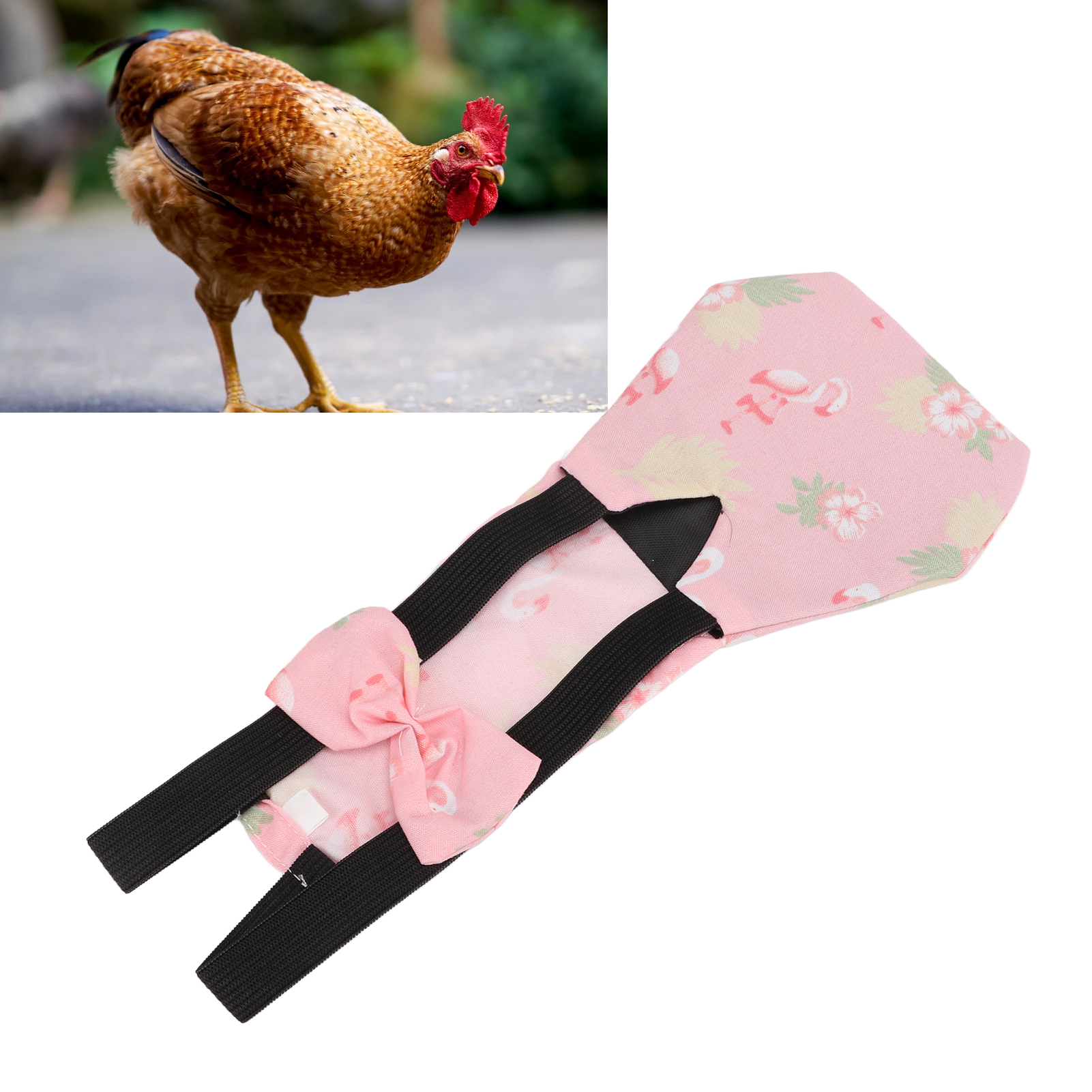 Pet Supplies Duck Diapers Goose Flight Suits Washable Breathable Nappy With Elastic Band Bowknot Design Cute Chicken Diapers