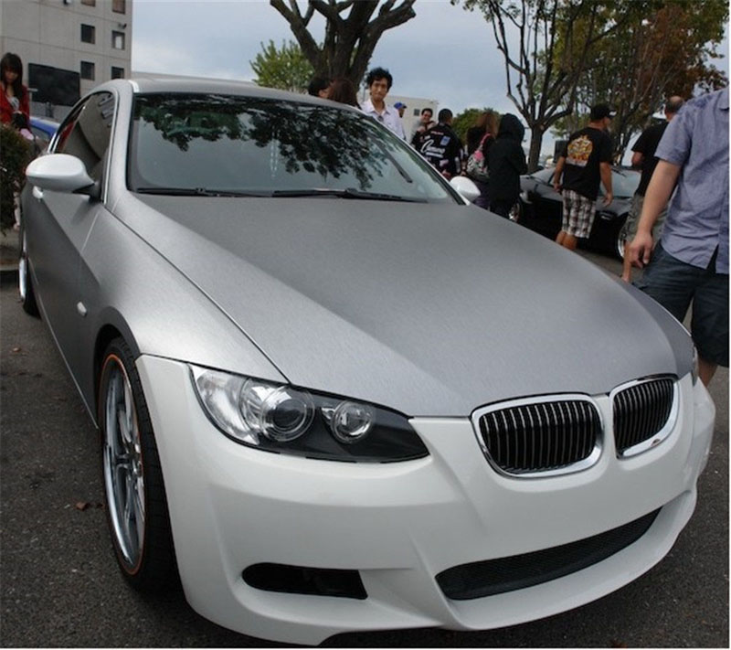 Black Gunmetal Grey Silver Blue Brushed Metal Steel Vinyl Wrap Roll with Air Release Self Adhesive Decal Sticker Wrapping