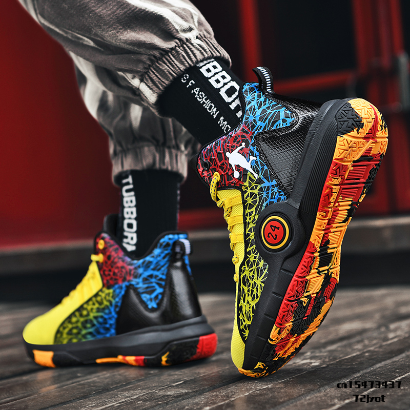 Unisex Shoes High Top Men Basketball Shoes Breathable Non-Slip Wearable Sneakers Men Gym Training Athletic Basket Shoes Women