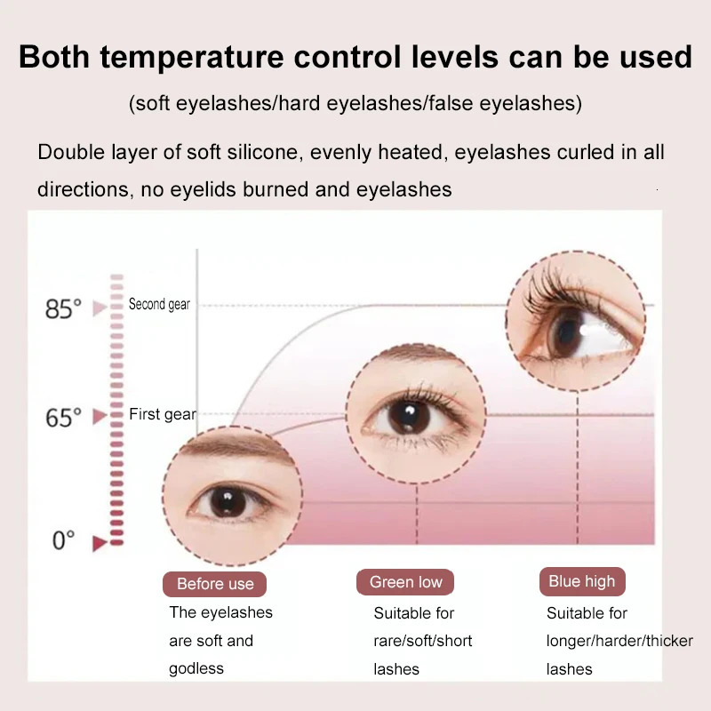 Eyelash Curler Portable Electric Heated Comb Eye Lash Long Lasting Eyelashes Curls Thermal Eyelash Curler Makeup Tools 240625