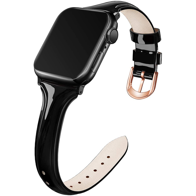 Slim Smooth Leather Strap For Apple Watch SE 6 7 Band 44mm 40mm 45mm 41mm iWatch 5 4 Bracelet For AppleWatch 3 42mm 38mm Bands