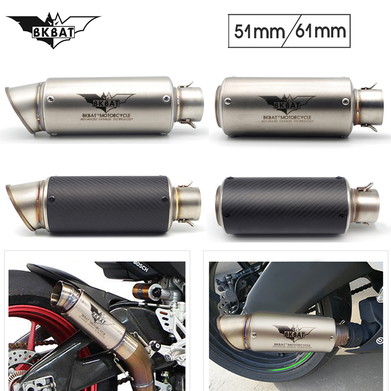 Motorcycle Exhaust Muffler 51mm 61mm Pitbike Escape Project For suzuki escudo hayabusa vstrom dl650 gn 250 bandit 1200 gs 500
