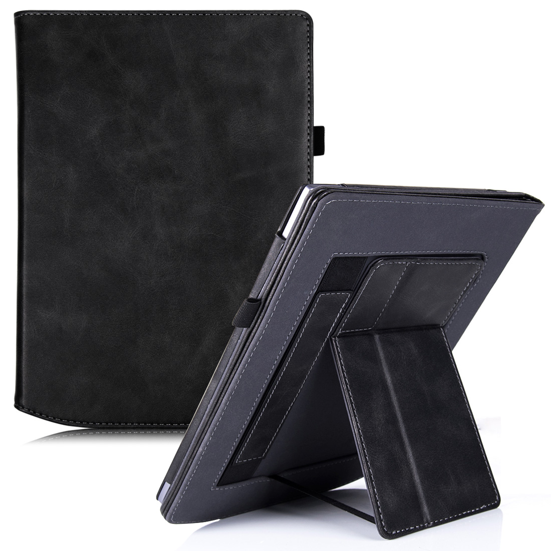 Stand Case for 10.3" Pocketbook Inkpad X / InkPad X Pro Tablet - PU Leather Sleeve Cover with Hand Strap/Auto Sleep/Wake