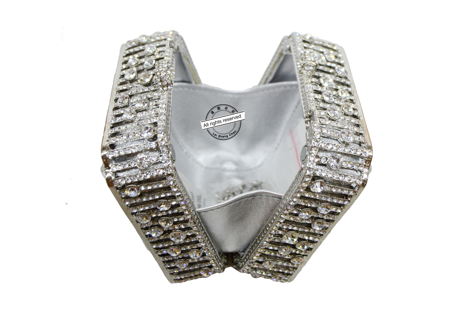Stylishly Gold Rhinestone Clutch bag women Purse square Crystal handbag Cocktail party purse Evening Bag 88356