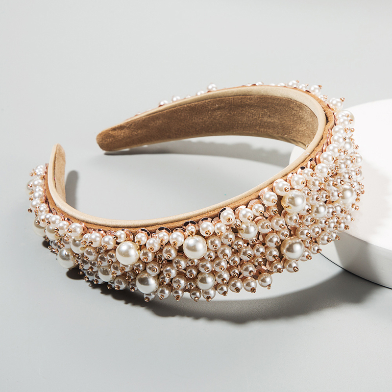 Wedding Headbands Handmade Beaded Pearl Hairbands For Women Hair Accessories Designer Hoops Bow Bridal Headwear Head Bands Clip