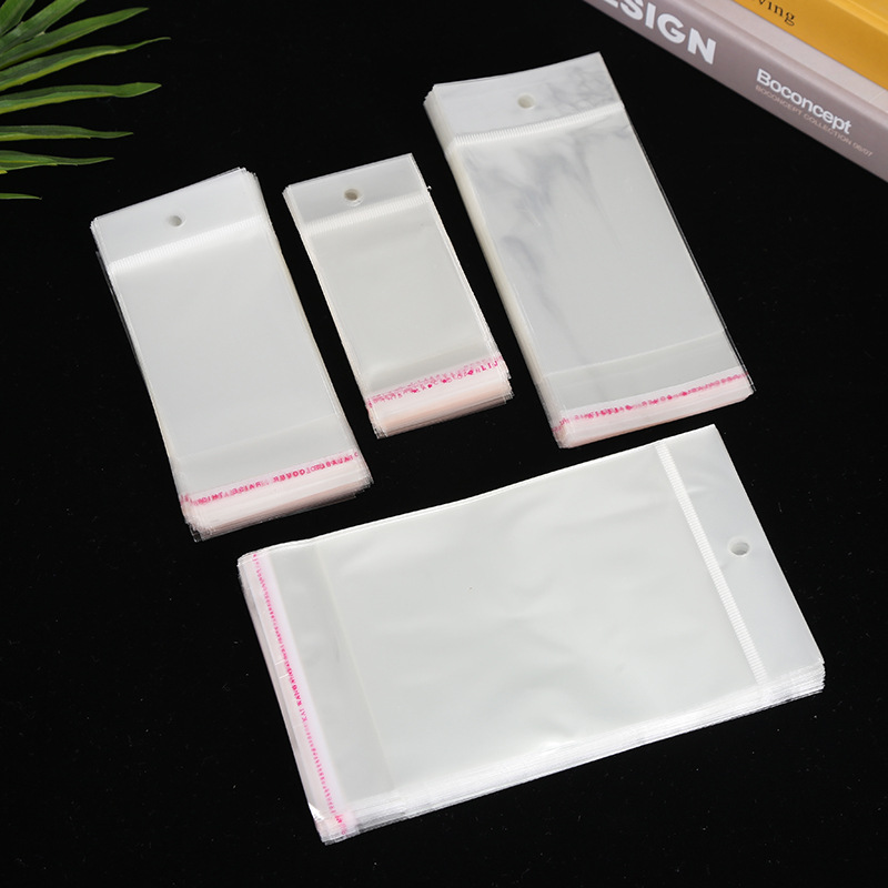 100pcs Sealable Plastic Transparent Small Packaging Bag For Jewelry Bracelet Ring Storage Display Organizer Businesses Supplies