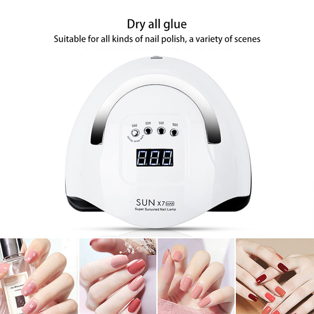 SUN X7 MAX UV LED Nails Lamp 57LEDS Smart Gel Polish Drying Light with 4 Timer Automatic Sensing Professional Nail Dryer