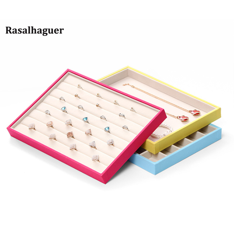 Multicolor Organizer Storage Box Cases Necklace Bracelet Bangle Ring Earring Pendant Stand Watch Holder For Woman jewelry Tray