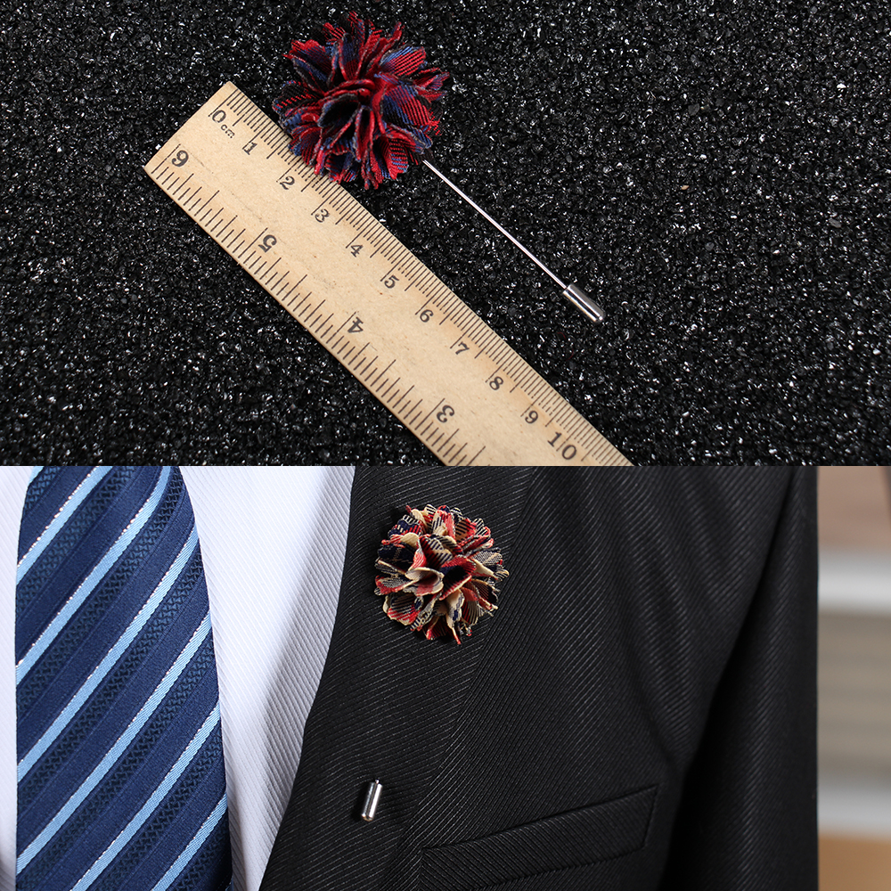 Tailor Smith New Lapel 17 colors Flower Fabric Handmade Brooch Pin Boutonniere Stick Men Cool Beautiful Suit Accessories Wedding