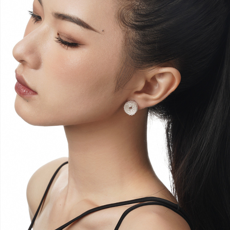 Small Group Designer Handmade Dough Twists Earings 925 Sterling Silver Earrings Women Simple and High-level Sense Fine Jewelry