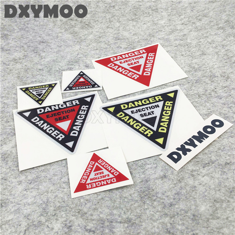 DANGER EJECTION SEAT Car Stickers Warning Color Auto Window Motorcycle Decal Bumpers 3M