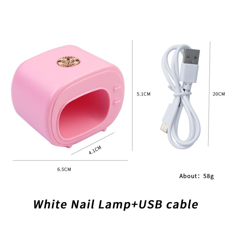 Mini Tv Shape Nail Drying Lamp Uv Led for Manicure Fast Curing Gel Nail Polish Professional Nail Dryer Machine Salon Tools
