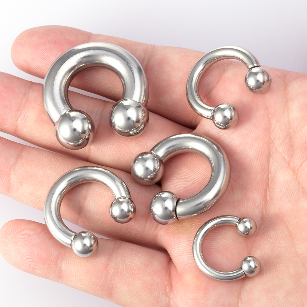 1PC New 0G-8G CBR PA Septum Piercing Jewelry Surgical Steel Ear Gauge Circular Barbells Ear Piercing Weights Stretcher Expander