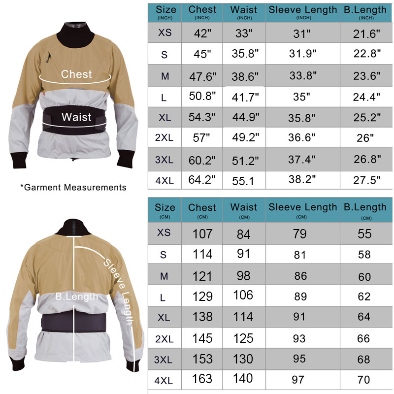 Men's Kayak Dry Top Women Breathale Dry Cags with Double Waist Spray Waterproof Paddling Adventure Jacket Drysuit TouringRafting