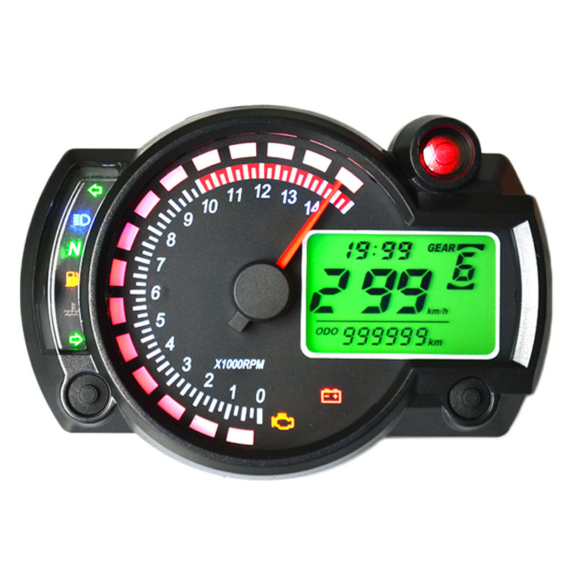 Universal KOSO LCD Digital Motorcycle RX2N Odometer Speedometer Meter Instrument Adjustable MAX 299KM/H 7colors Dashboard