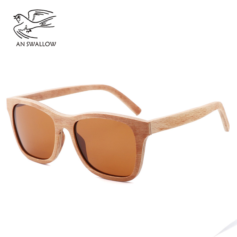 AN SWALLOW Retro Wooden Sunglasses Trendy People Sell High-end Pure Handmade Ladies'Classic Wooden Polarized TAC Sunglasses